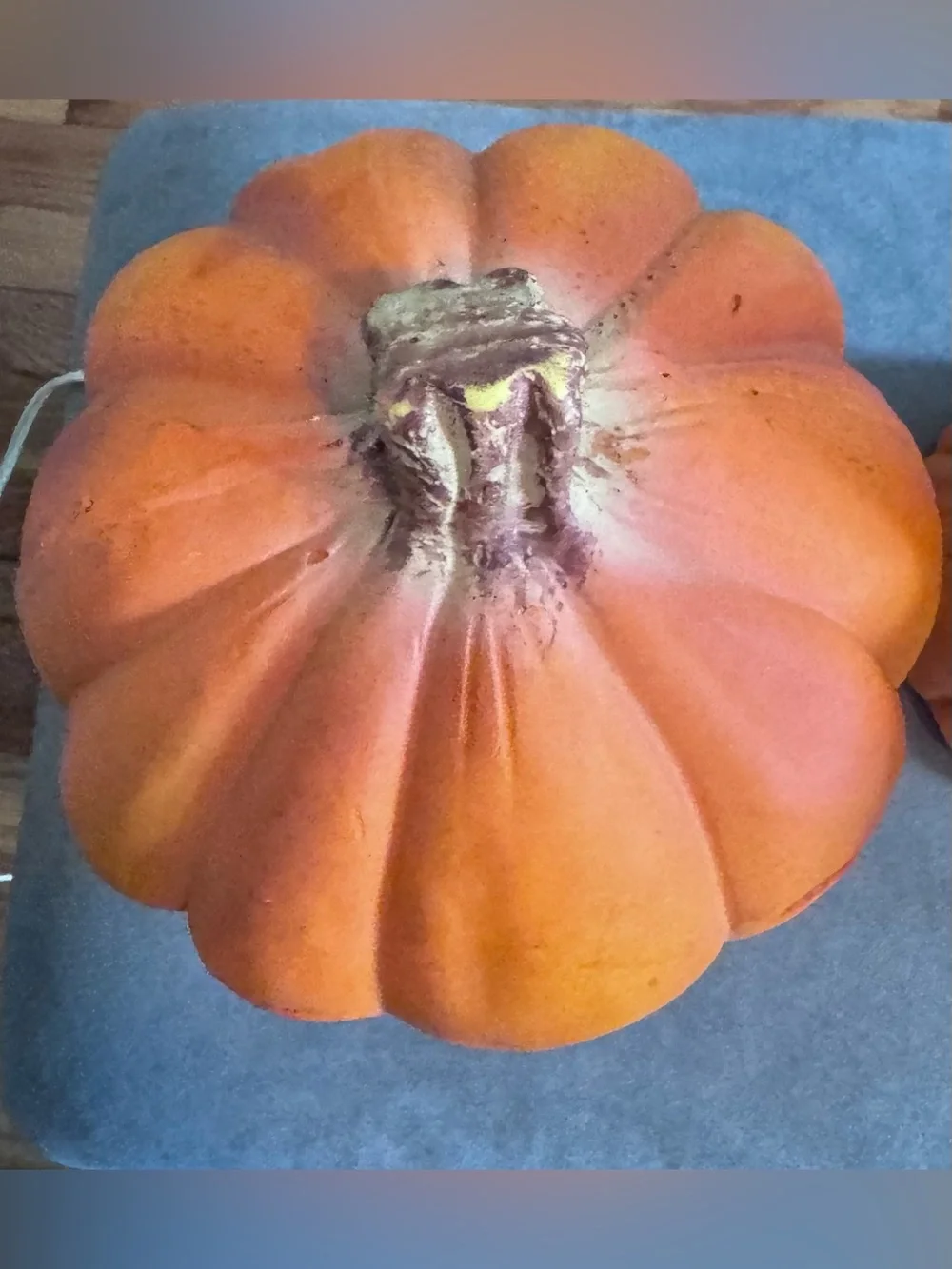 Vintage 1995 Smiling Casper and Stretch Pumpkin Head Halloween Decor - Orange